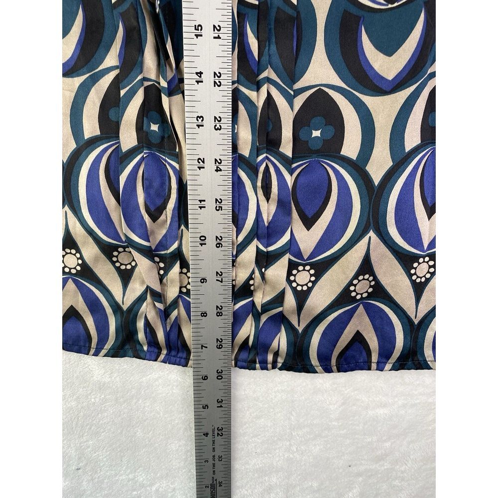 Ted Baker London Silk Pleated Geometric Cowl Neck Sleeveless Dress‎ size 1 - Picture 3 of 12